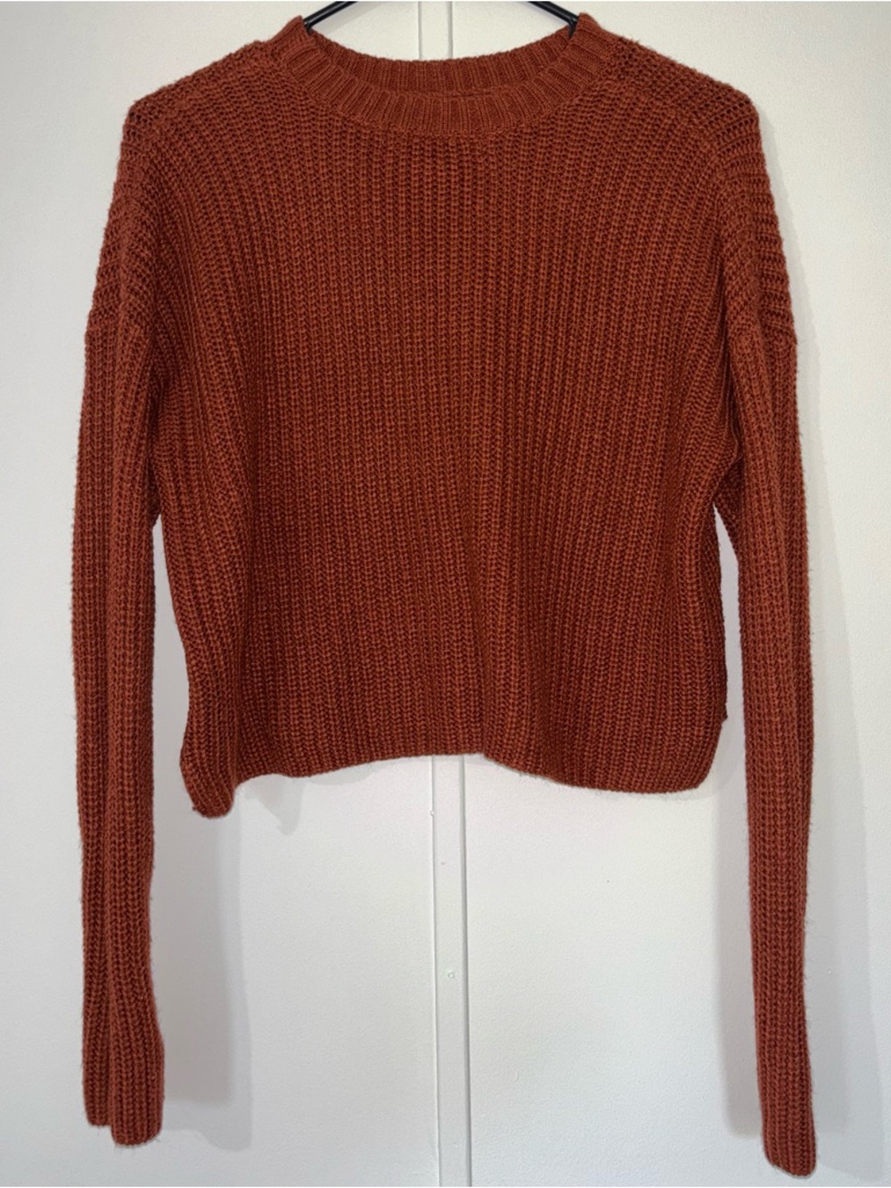 Forever 21 Cropped Crewneck Sweater in Rust - Picture 3 of 5